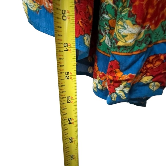 Free People Bali Birds of Paradise Floral Flowy Strapless Wide Leg Jumpsuit SZ S - Picture 13 of 15